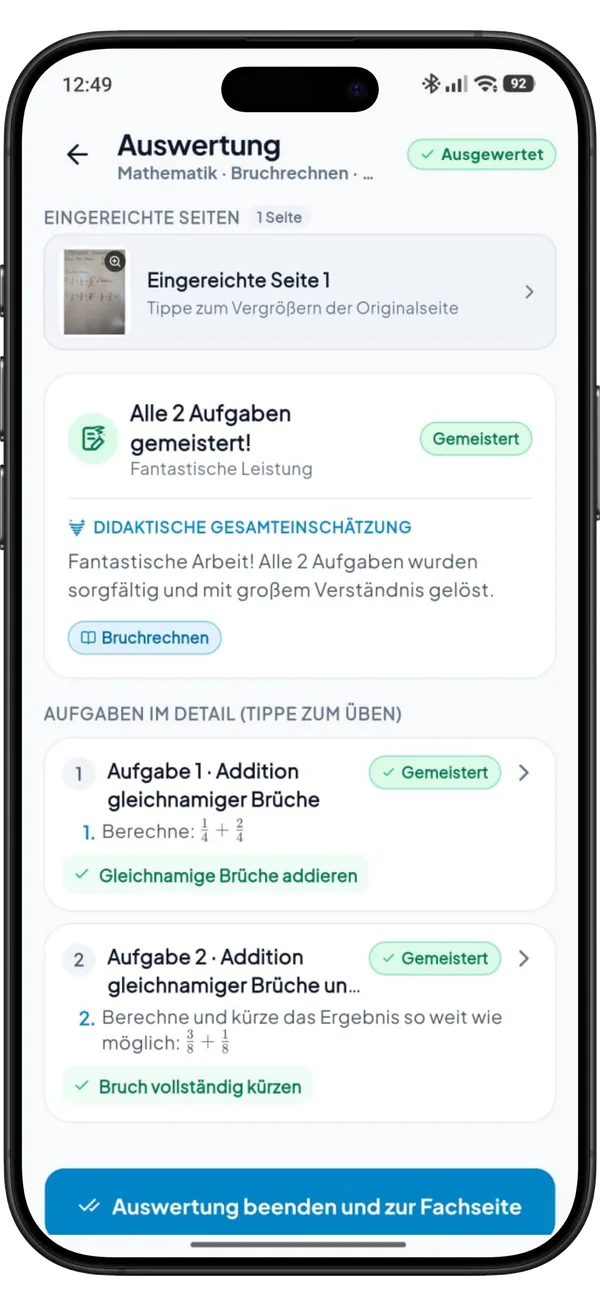 Schüler nutzt Lernaido KI-Hausaufgabenhilfe